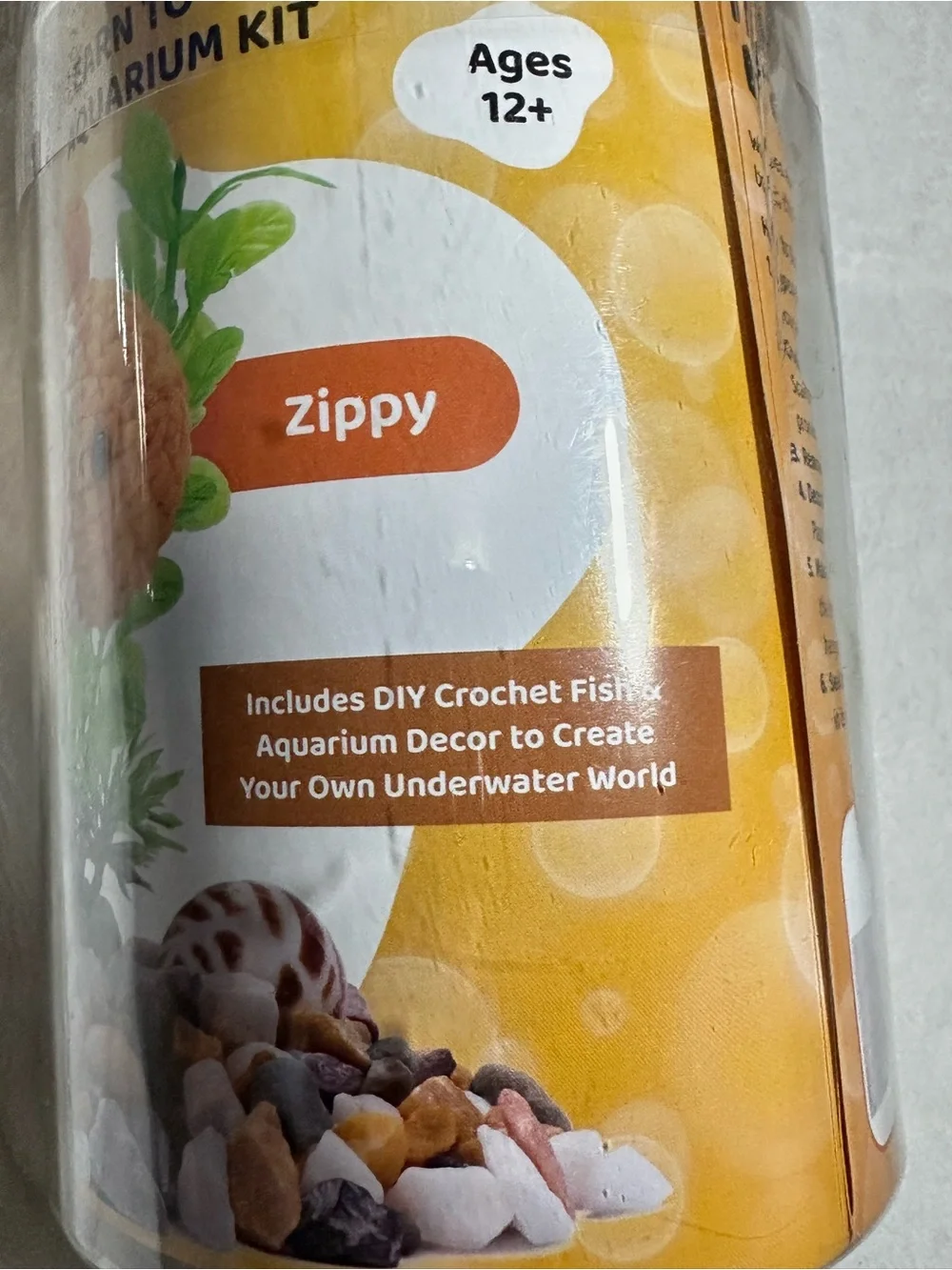 The Loop Brigade Learn to Crochet Aquarium Kit Zippy Clownfish